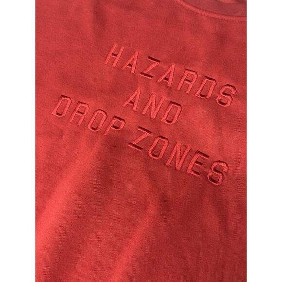 Waggle Sweatshirt Men's L Red Hazards and Drop Zones Performance Golfing Crew - Picture 3 of 6